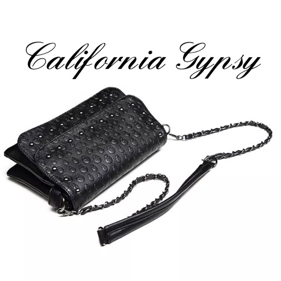 Large Studded Skull Crossbody Bag - Picture 8 of 10